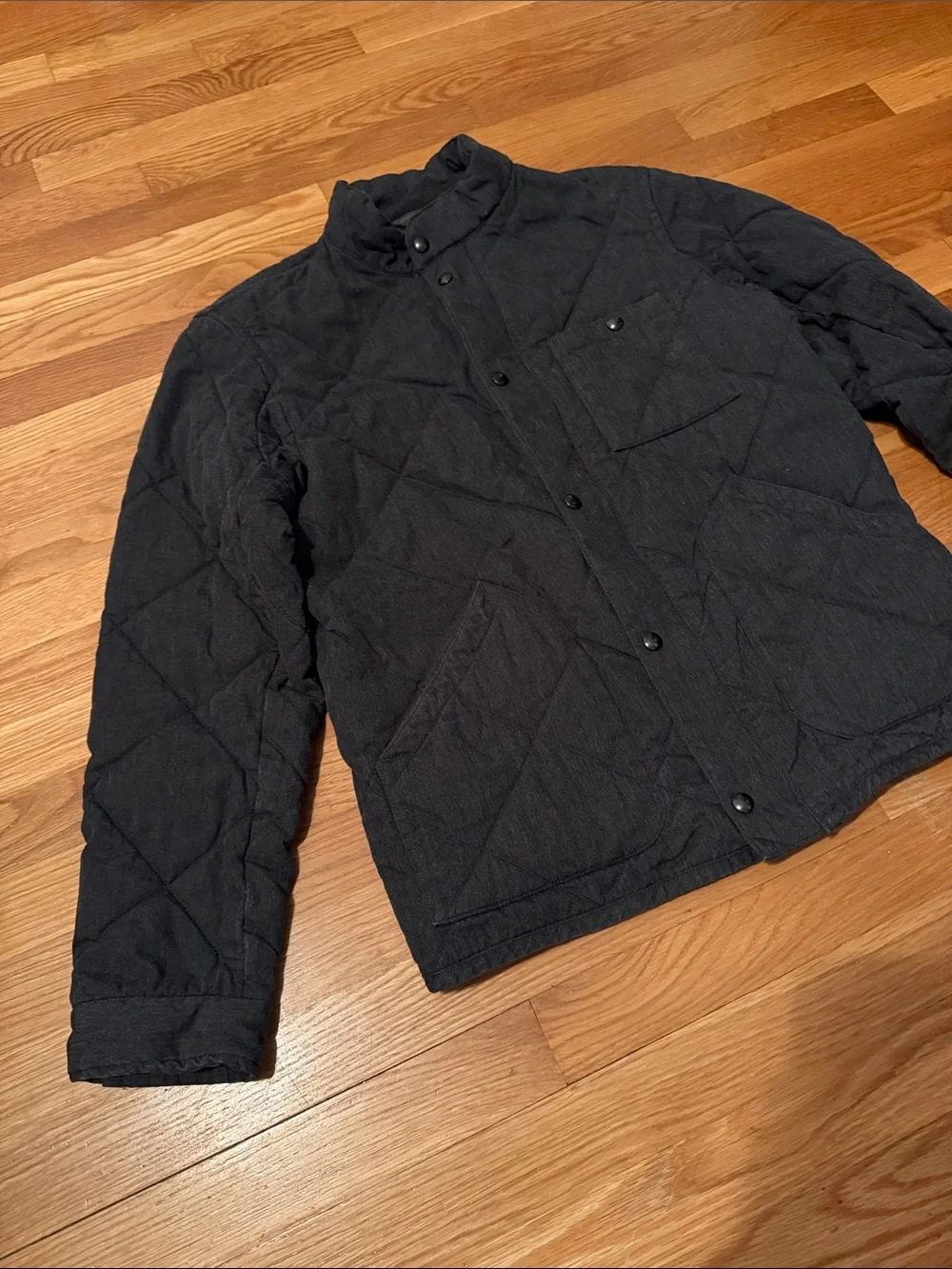J. Crew Sussex Quilted Jacket Coat Primaloft size medium dark gray